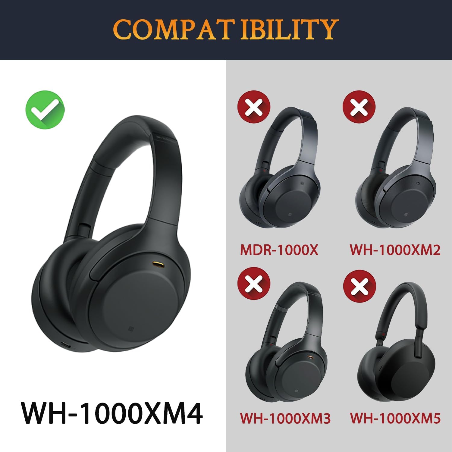 Easy Install WH1000XM4 Headban - Sony Headphone Wh-1000Xm4 评论和价格