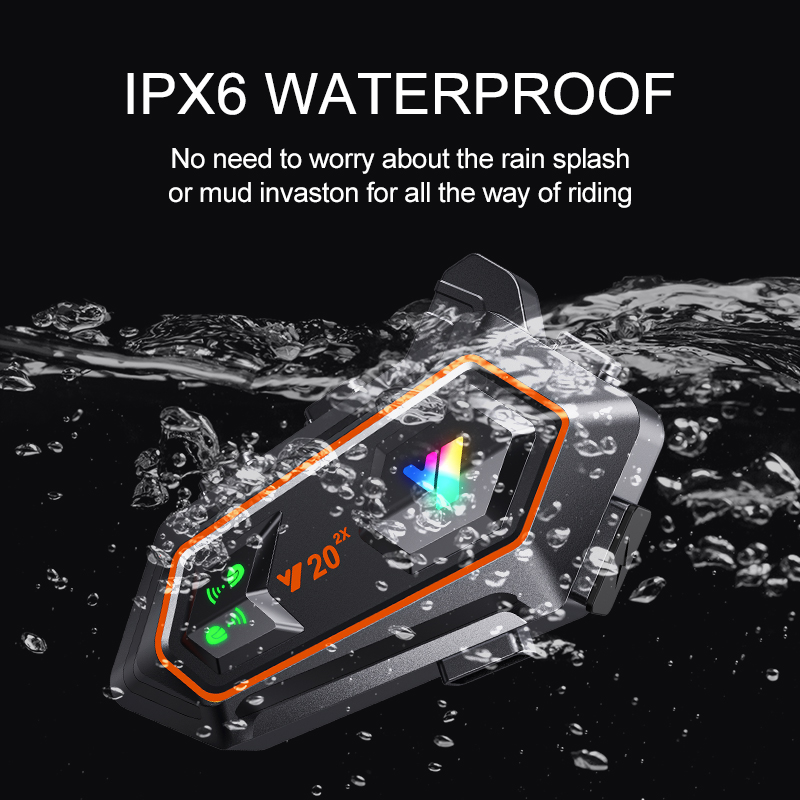 Y20 2X Motorcycle Helmet Inter - Bluetooth Headset On Ear 评论和价格