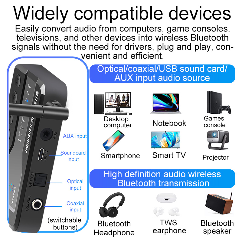 Bluetooth 5.3 Audio Transmitte - Bluetooth Adapter Receiver 评论和价格